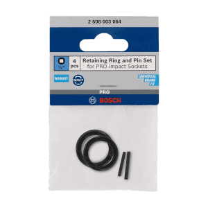 Bosch 1/4 inch Retaining Ring & Pin Set for PRO Impact Socket (Pack of 4 Pcs), 2 608 003 064
