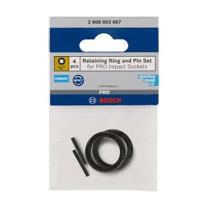 Bosch 3/4 inch Retaining Ring & Pin Set for PRO Impact Socket (Pack of 4 Pcs), 2 608 003 067