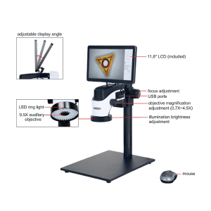 Insize 6X - 38X Large View Field Digital Measuring Microscope (Standard Type), 5307-ID200A