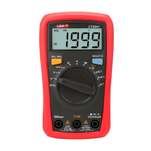 UNI-T 2000 Count Palm-Size Auto Ranging Digital Multimeter with 2mF Capacitance Test, UT33A+
