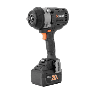 Groz 1000 Nm / 20V Li-ion Brushless Cordless Impact Wrench with 2 Batteries & Charger, BIW/1-2/1000/20-8/L2/EU