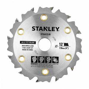 Stanley 4 inch / 110 mm TCT Saw Blade For Wood (12 Teeth), STA412-IN