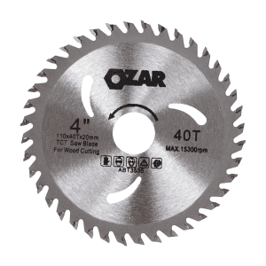 Ozar 4 inch / 110 mm TCT Saw Blade for Wood Cutting (40 Teeth), ABT-3535