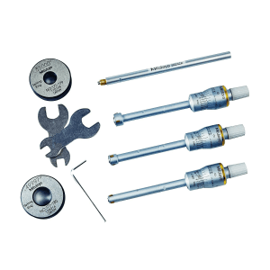 Mitutoyo 0.275 - 0.5 inch Three Point Holtest Internal Micrometer Set with Extension Rod (Pack of 10 Pcs), 368-916