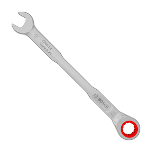 Bosch 10 mm Ratchet Combination Wrench (72 Teeth), 1 600 A03 AG7