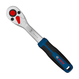 Bosch 1/4 Inch Sq. Drive Ratchet with Soft-grip Handle (72 Teeth), 1 600 A03 AC6