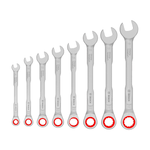 Bosch 8 - 19 mm Ratchet Combination Wrench Set (Pack of 8 Pcs), 1 600 A03 AG5