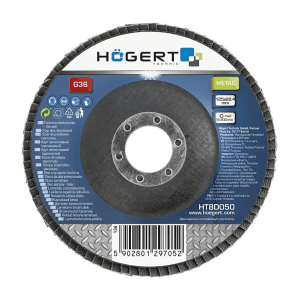 Hogert 125 mm x 22.4 mm / 120 Grit Flap Disc, HT8D055