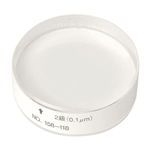 Mitutoyo 45 mm (Dia.) / 0.1µm (Flatness) Optical Flat, 158-118