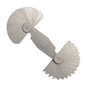 Mitutoyo 15.5 - 25 mm Radius Gauge Set (15 Pairs of Leaves), 186-107