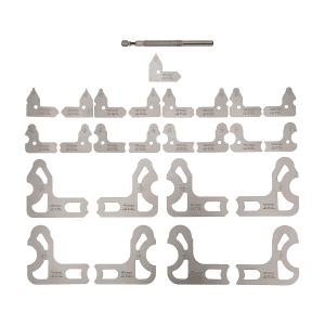 Mitutoyo 1/64 - 1/2 inch Radius Gauge Set (25 Leaves), 186-901
