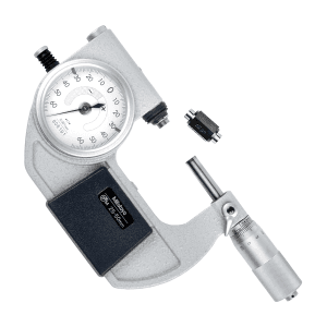 Mitutoyo 25 - 50 mm Dial Indicating Micrometer with Left Side Operating Button, 510-122
