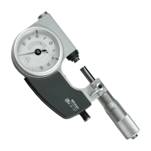 Mitutoyo 0 - 1 inch Dial Indicating Micrometer with Right Side Operating Button, 510-131