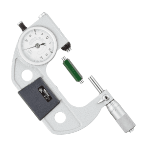 Mitutoyo 2 - 3 inch Dial Indicating Micrometer with Left Side Operating Button, 510-133
