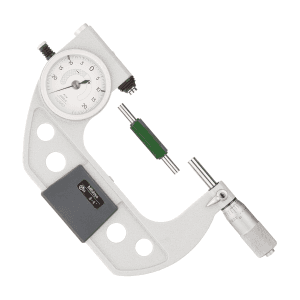 Mitutoyo 3 - 4 inch Dial Indicating Micrometer with Left Side Operating Button, 510-134