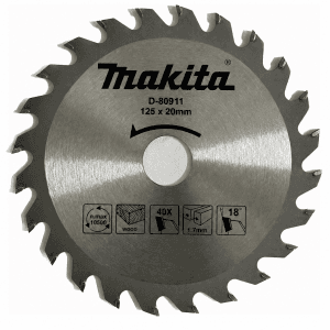 Makita 5 inch / 125 mm TCT Saw Blade For Wood (40 Teeth), D-80911