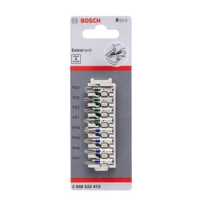 Bosch 8 Pcs Pick & Click Extra Hard Phillips & Pozidrive Screwdriver Bit Set, 2 608 522 413
