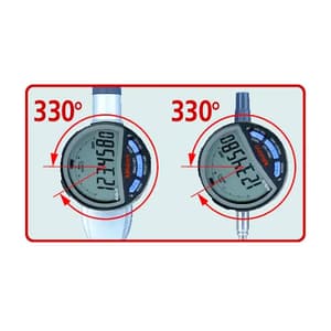 Mitutoyo 0 - 12.7 mm Absolute Digital Indicator with Flat Back Plate & Switchable Analog Bar Resolution (ID-C Series), 543-710B
