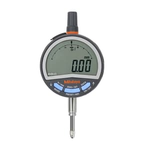 Mitutoyo 12.7 mm / 0.5 inch Absolute Digital Indicator with Flat Back Plate & Switchable Analog Bar Resolution (ID-C Series), 543-711B