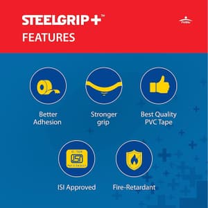 Steelgrip 2.5 Mtr PVC Insulation Tapes (Pack of 30 Pcs)