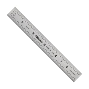 Mitutoyo 0 - 6 inch Wide Rigid Steel Ruler (5R), 182-103