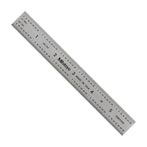 Mitutoyo 0 - 6 inch Wide Rigid Steel Ruler (3R), 182-104