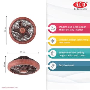 Aco 300 mm Katrina Cabin Fan (Wooden Color), A-302-PW