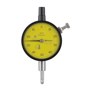 Mitutoyo 0 - 2.5 mm ANSI/AGD Type Metric Dial Indicator with Flat Back, 2231AB-01