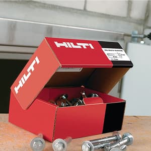 Hilti 6.5 x 40/20 mm Assy HLC Sleeve Anchor - Hex Head Nut With Integrated Washer (Pack Of 100 Pcs), 385812