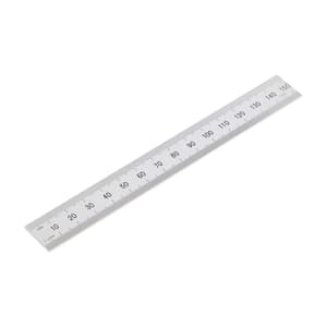 Mitutoyo 150 mm / 6 inch Wide Rigid Steel Ruler (1/32 & 1/64 inch Graduations), 182-105