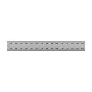 Mitutoyo 150 mm / 6 inch Wide Rigid Steel Ruler (1/10 & 1/100 inch Graduations), 182-107