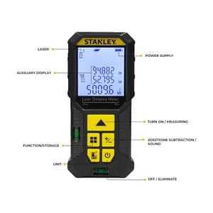 Stanley 60 Mtr Laser Distance Measurer, STHT77802-A
