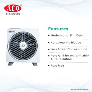 Aco 300 mm Coolair Table Fan, A-505-PWT