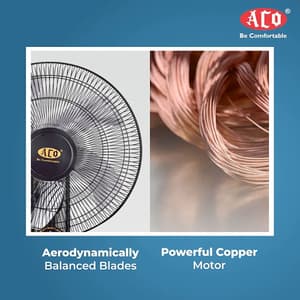 Aco 400 mm Pride Wall Fan (Black), A-301-P