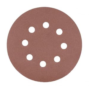 Hogert 125 mm / 80 Grit 8 Holes Velcro Abrasive Disc (Pack of 5 Pcs), HT8D122