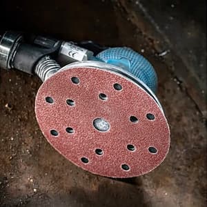 Hogert 125 mm / 80 Grit 8 Holes Velcro Abrasive Disc (Pack of 5 Pcs), HT8D122