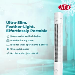 Aco 1150 RPM Bluetooth Tower Fan, AP-005WL