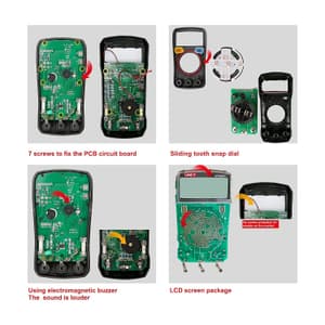 UNI-T 2000 Count Palm-Size Auto Ranging Digital Multimeter with 2mF Capacitance Test, UT33A+