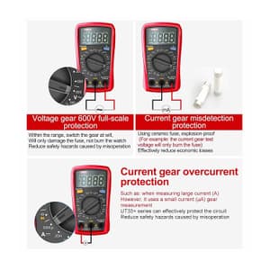 UNI-T 2000 Count Palm-Size Auto Ranging Digital Multimeter with 2mF Capacitance Test, UT33A+