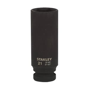 Stanley 21 mm, 1/2 Inch Sq. Drive Impact Deep Socket 6 Point, STMT87507-8B