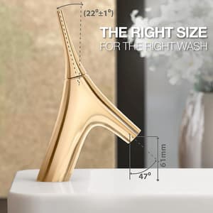 Kohler Vive Single Control Basin / Lavatory Faucet Without Drain In French Gold Finish, K-23966IN-4ND-AF