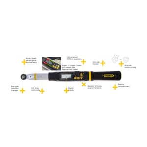 Stanley 0 - 200 nm Digital Torque Wrench (3/8 Inch Sq. Drive), SD-200-22