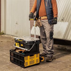 Stanley 70 Kg Load Capacity Folding Hand Truck with Utility Basket (Combipack), SXWT-FT509