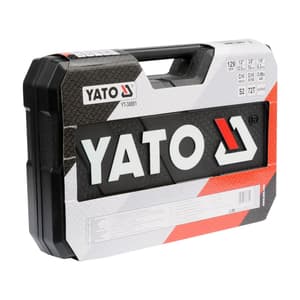 Yato 129 Pcs 1/4, 3/8 & 1/2 Inch Sq. Drive Socket Set, YT-38881