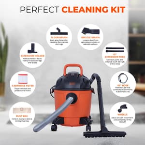 Black+Decker 18 Litre / 1200W Wet & Dry Vacuum Cleaner, BDWD18-IN
