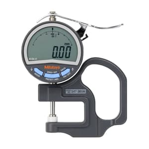 Mitutoyo 0 - 10 mm Flat Type Absolute Digital Thickness Gauge, 547-301A