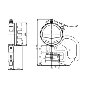 Mitutoyo 0 - 10 mm Absolute Digital Pipe Thickness Gauge, 547-360A