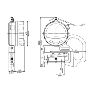 Mitutoyo 10 mm / 0.4 inch Absolute Digital Pipe Thickness Gauge, 547-361A