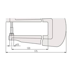 Mitutoyo 12 mm / 0.47 inch Absolute Deep-Throat Digital Thickness Gauge, 547-520S