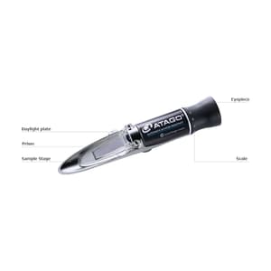 Atago 0.0 - 20.0% Brix Hand-held Refractometer with Manual Temperature Compensation, Master-20M